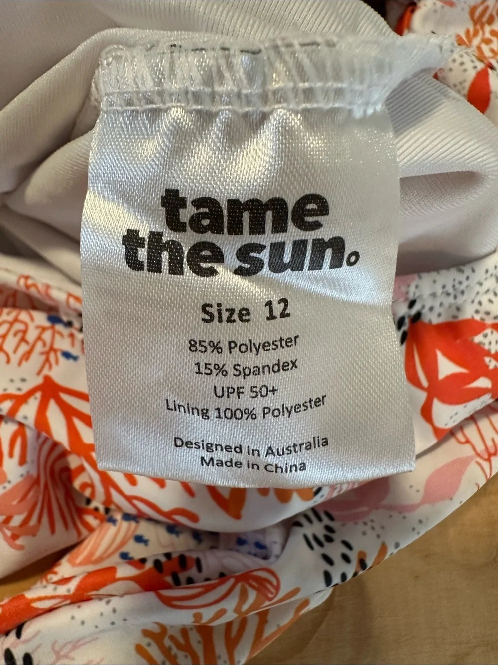 Tame the Sun One Piece Swimsuit Women Tummy Control Bathing Suit UPF 50+ size 12